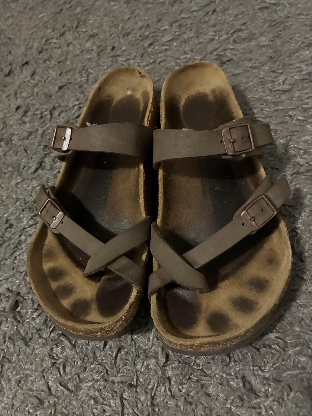Brown Birkenstock sandals